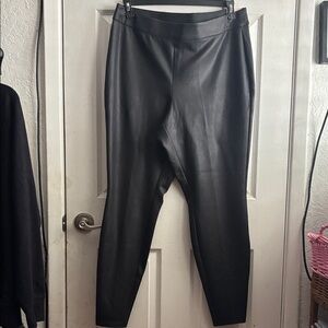 Lane Bryant Faux Leather Leggings - Black